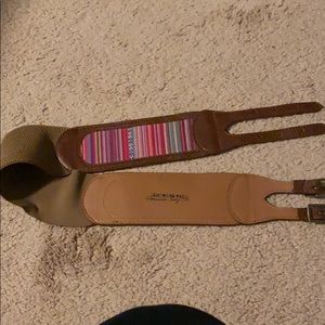 Stretchy belt brown and multicolor